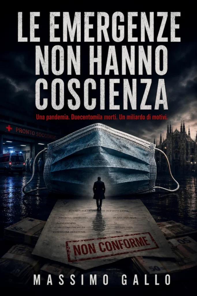 Copertina del romanzo thriller psicologico LE EMERGENZE NON HANNO COSCIENZA di Massimo Gallo.